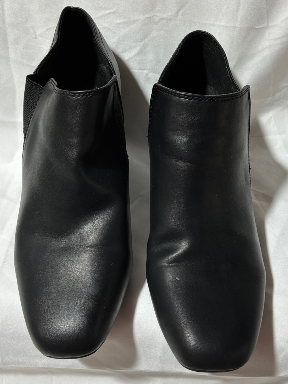 East 5th Women's Black Leather Ankle Booties